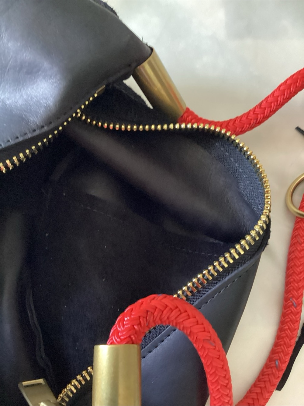 Wildwood Oyster Co leather & suede coastal Maine bag - Picture 6 of 9